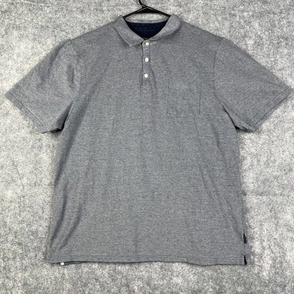 Buffalo David Bitton Polo Shirt Adult 2XL Heather Short Sleeve Stretch Mens FLAW - Picture 1 of 7